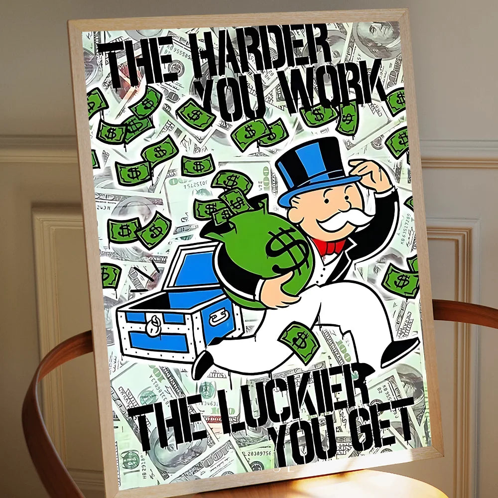 Cartoon Dollar Aalec Monopolys Whitepaper Poster HD Quality Poster Wall Art Painting Study Room Wall Decor