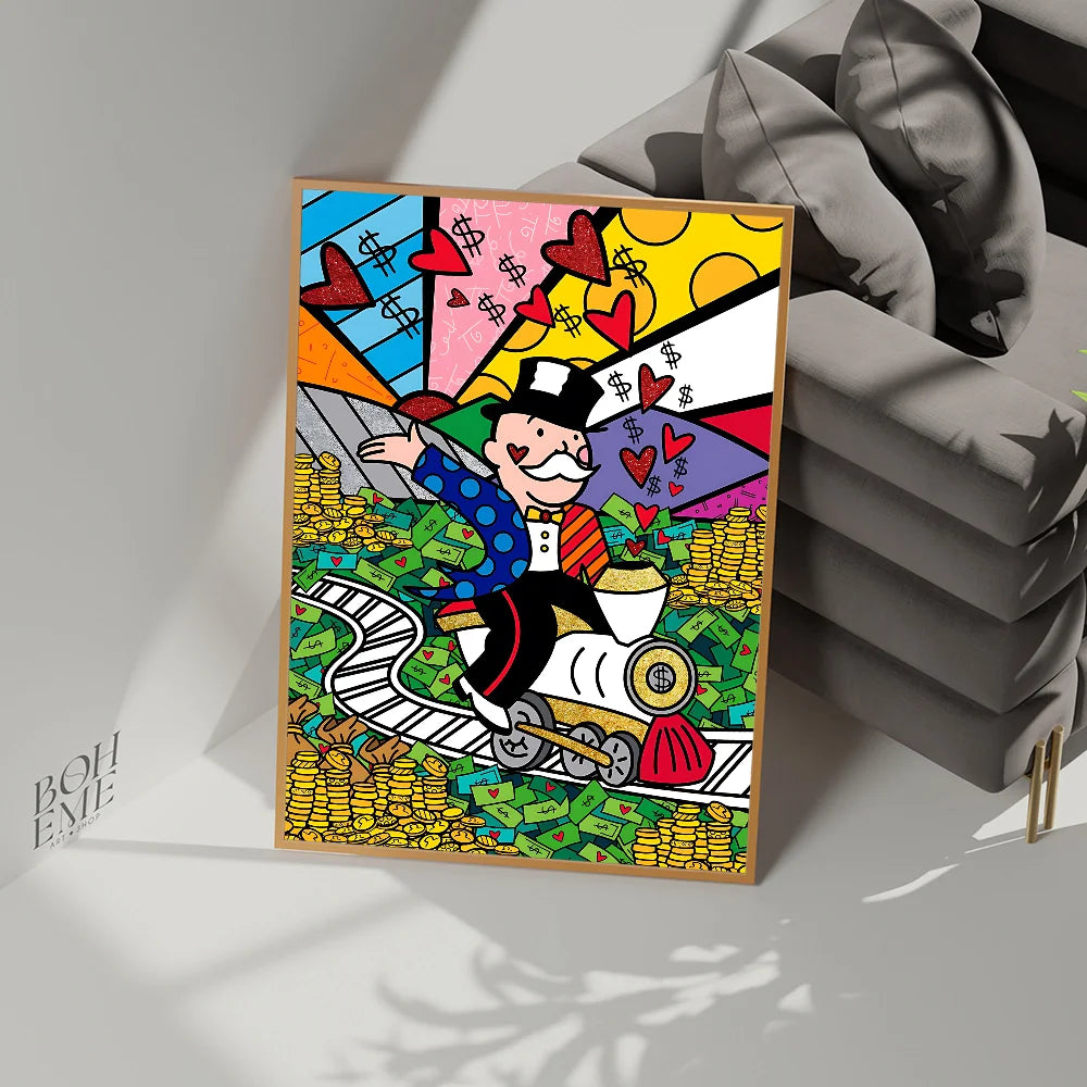 Cartoon Dollar Aalec Monopolys Whitepaper Poster HD Quality Poster Wall Art Painting Study Room Wall Decor