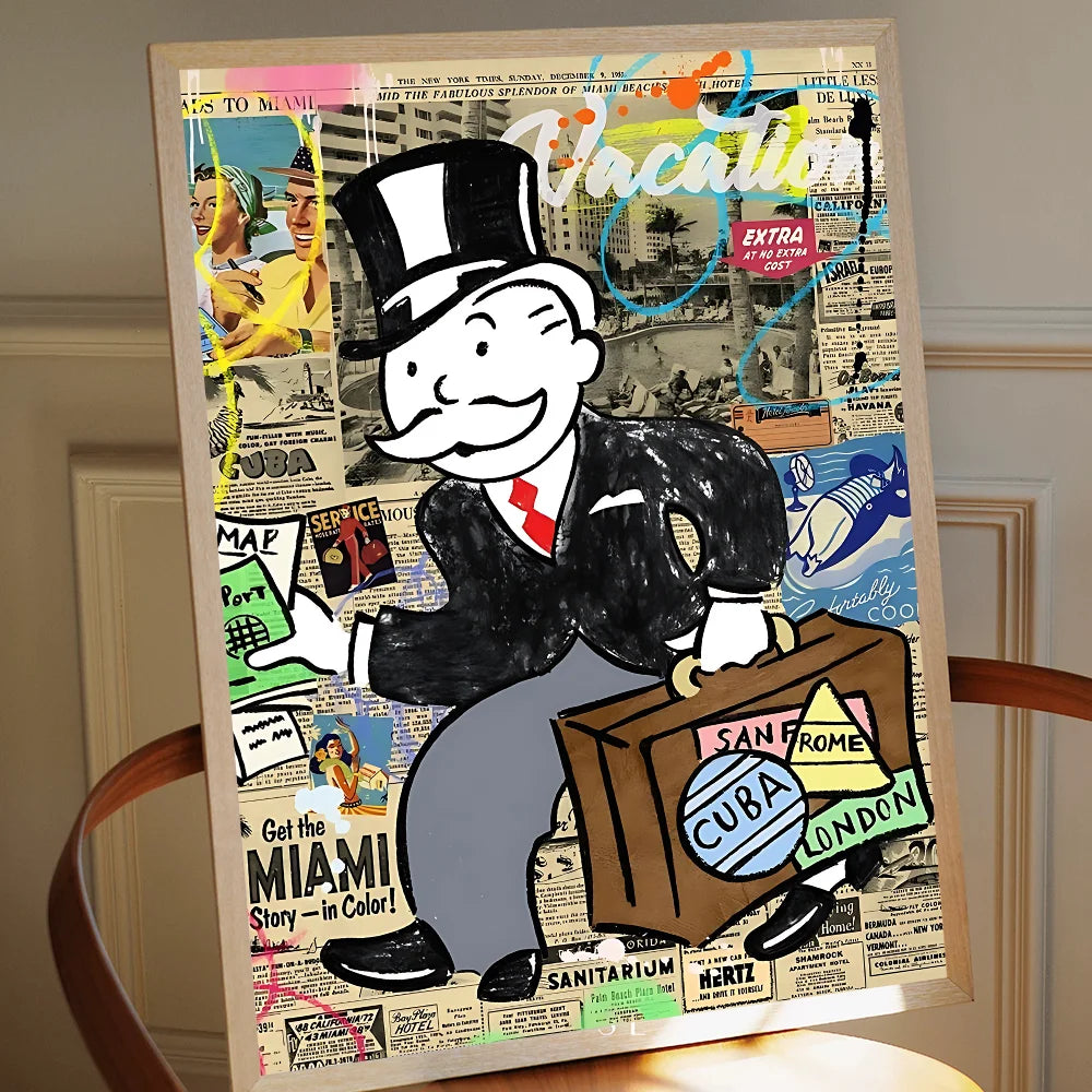 Cartoon Dollar Aalec Monopolys Whitepaper Poster HD Quality Poster Wall Art Painting Study Room Wall Decor