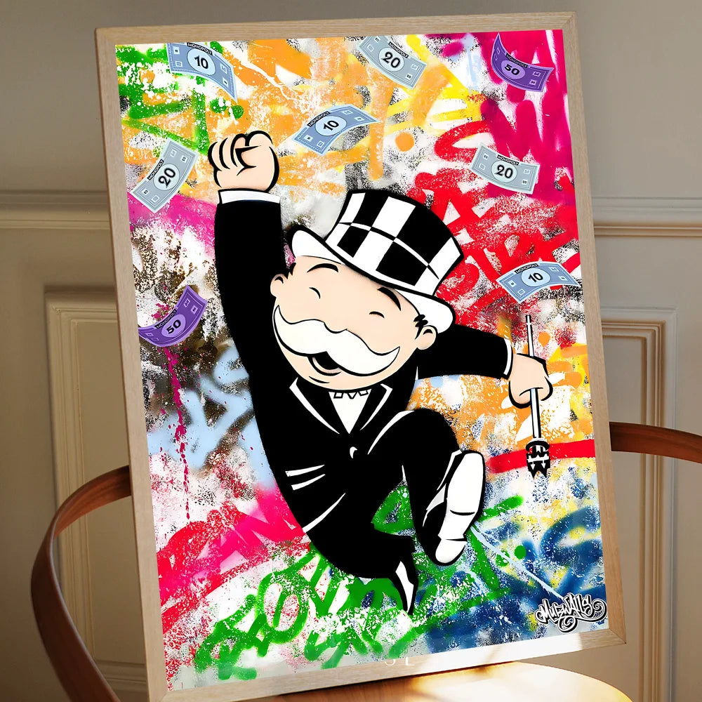Cartoon Dollar Aalec Monopolys Whitepaper Poster HD Quality Poster Wall Art Painting Study Room Wall Decor