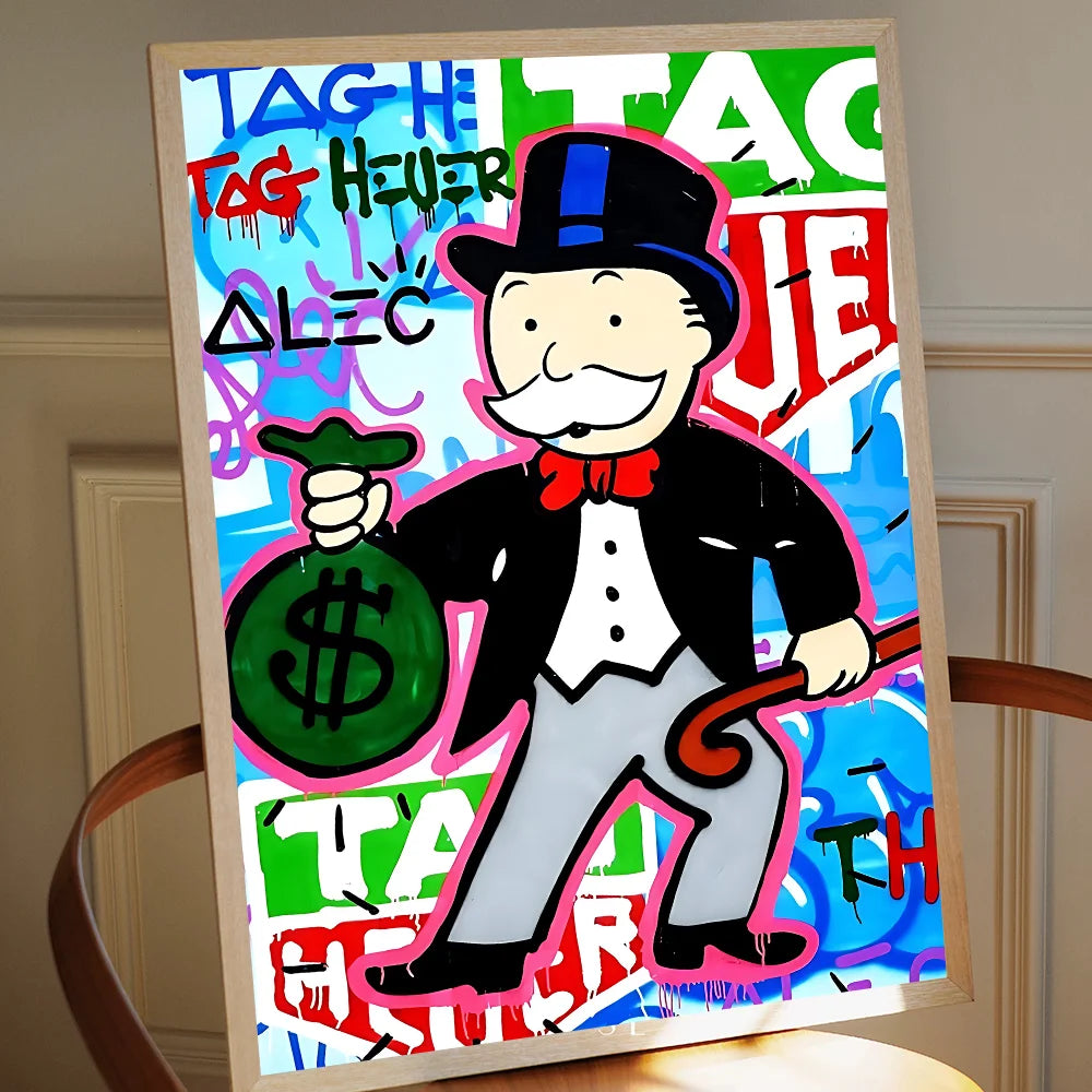 Cartoon Dollar Aalec Monopolys Whitepaper Poster HD Quality Poster Wall Art Painting Study Room Wall Decor