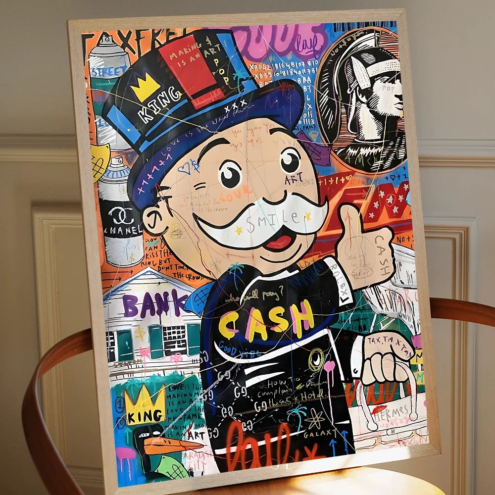 Cartoon Dollar Aalec Monopolys Whitepaper Poster HD Quality Poster Wall Art Painting Study Room Wall Decor